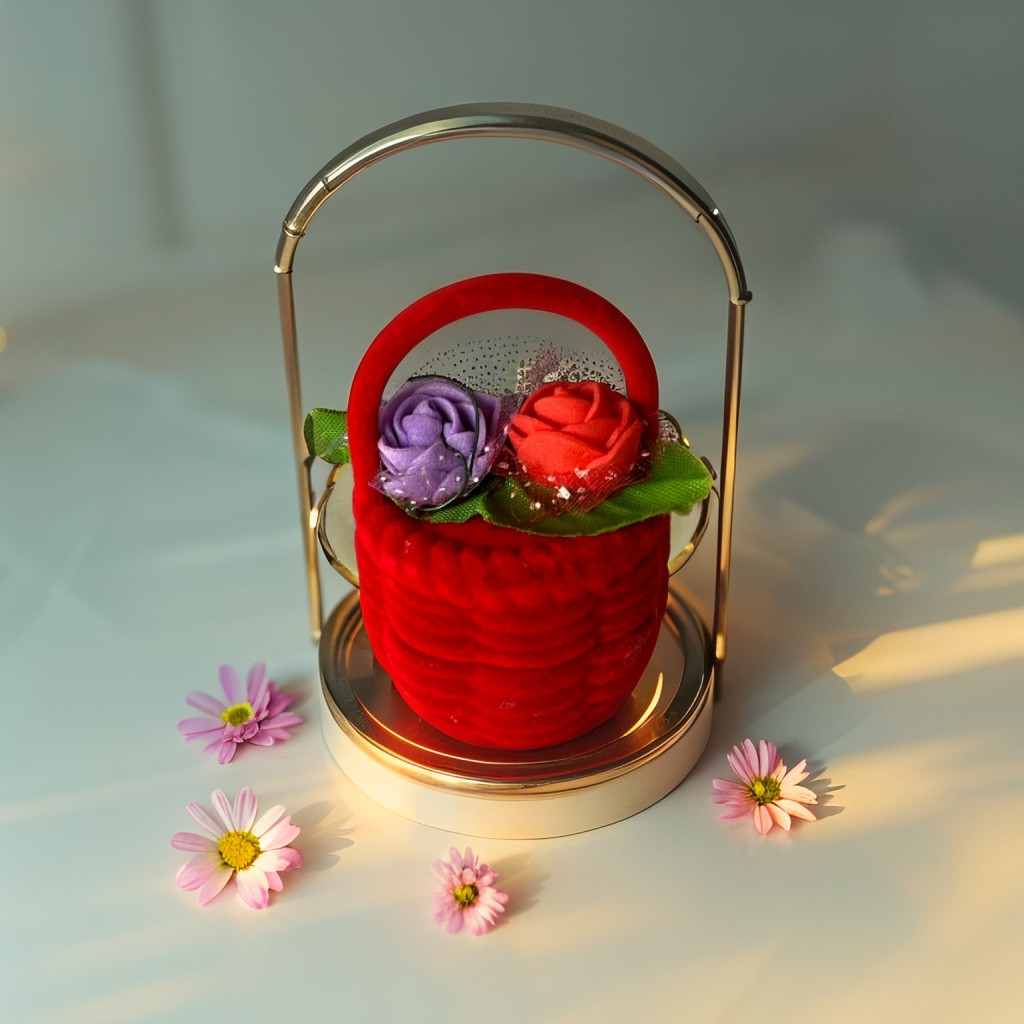 Flower basket ring box