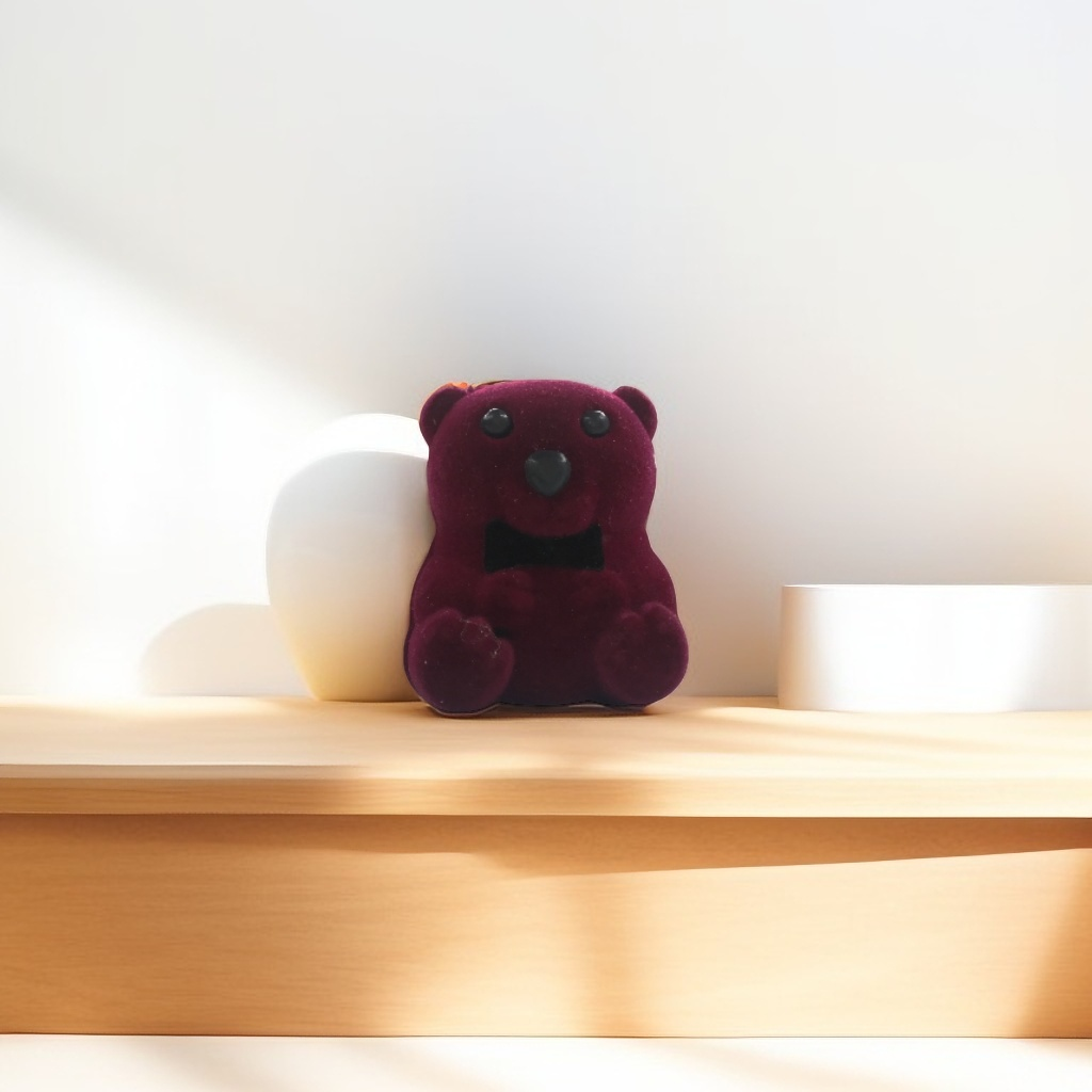 Red velvet bear gift box