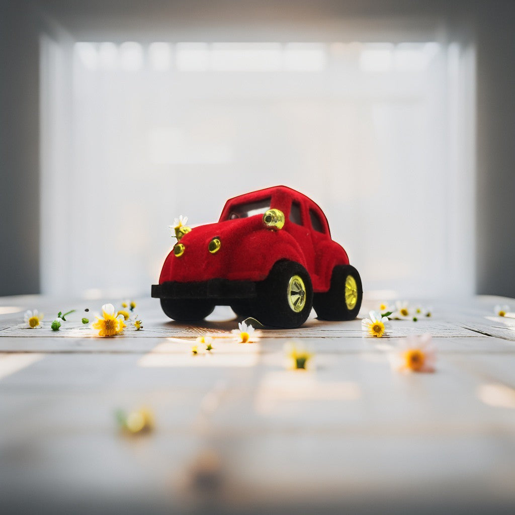 Red velvet car gift box