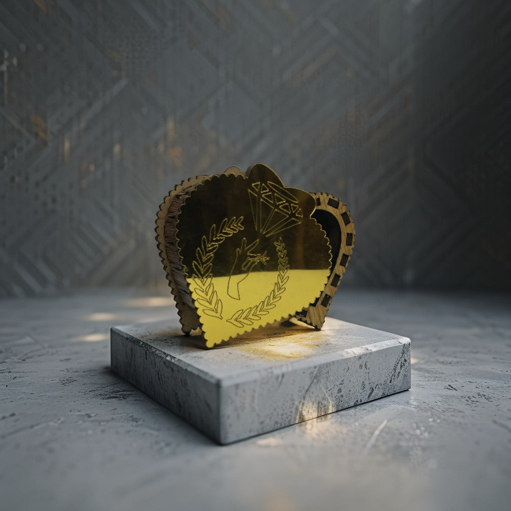 Wooden Heart Gift Box