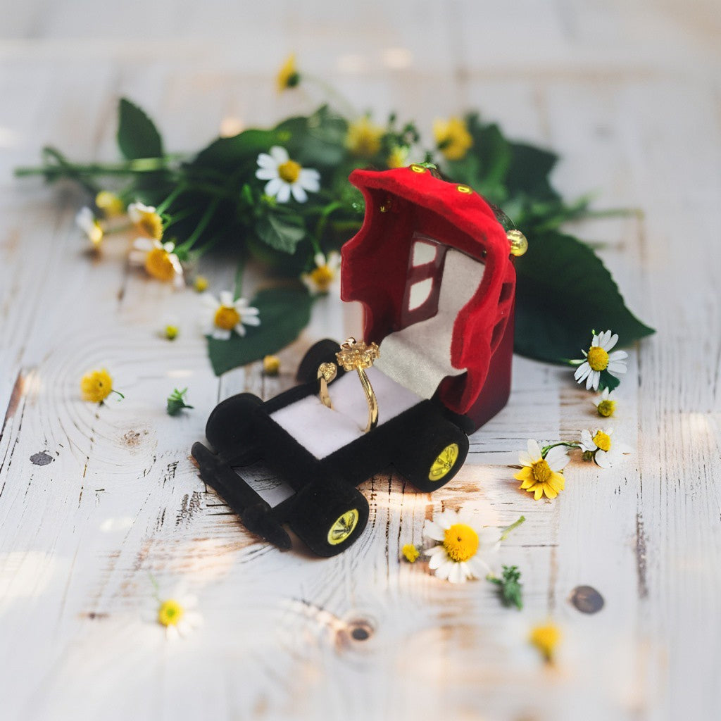 Red velvet car gift box